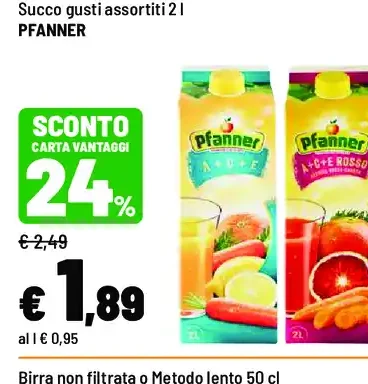 Succo gusti assortiti Pfanner