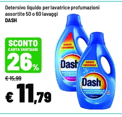 Detersivo liquido lavatrice Dash