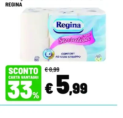 Carta igienica Extra Sensation 4 veli Regina