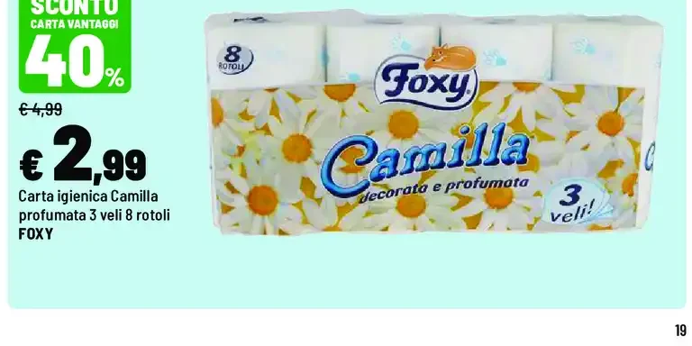 Carta igienica Camilla profumata