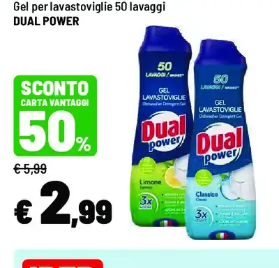 Gel per lavastoviglie Dual Power