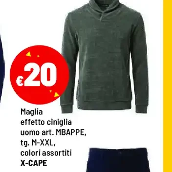 Maglia effetto ciniglia uomo