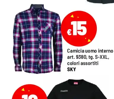 Camicia uomo interno in pile