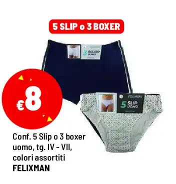 Confezione slip o boxer uomo