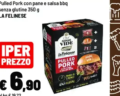 Pulled pork con pane e salsa barbecue