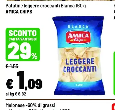 Patatine leggere croccanti