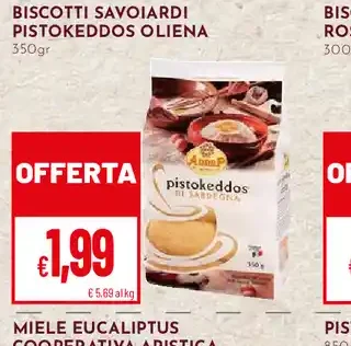 Biscotti savoiardi Pistokkeddos Oliena
