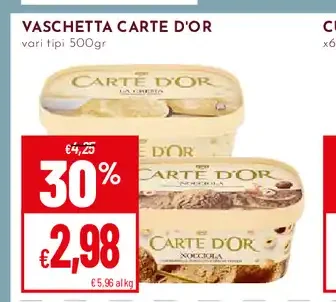 Vaschetta Carte d'Or