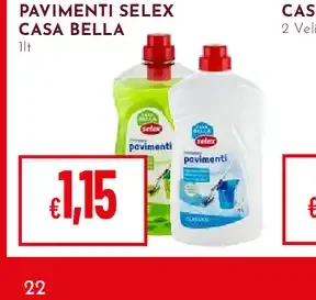 Detergente per Pavimenti Selex Casa Bella