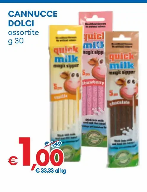 Cannucce dolci assortite