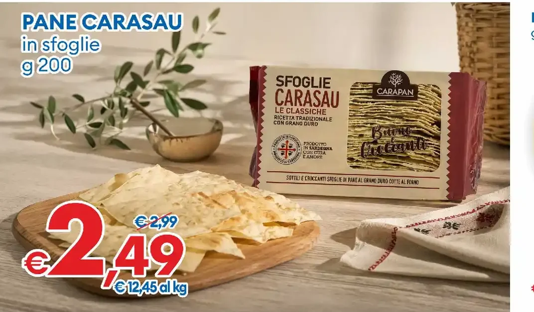Pane carasau in sfoglie