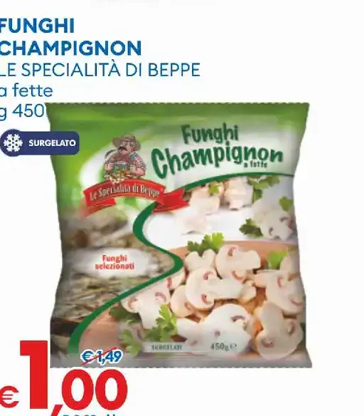 Funghi champignon a fette