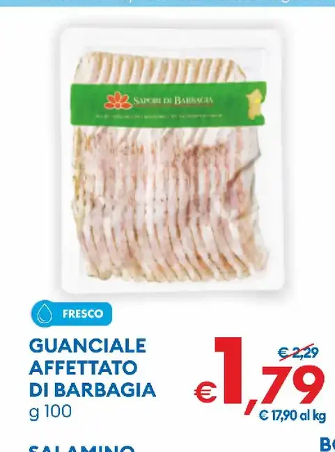 Guanciale affettato di Barbagia