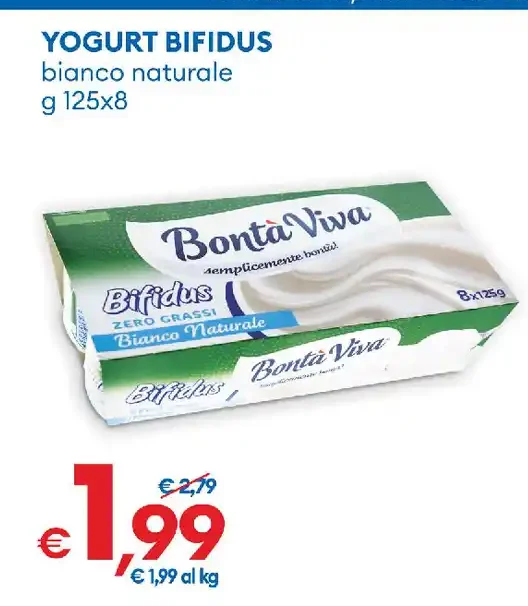 Yogurt bifidus bianco naturale