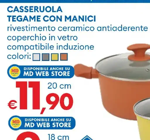 Casseruola teg ame con manici