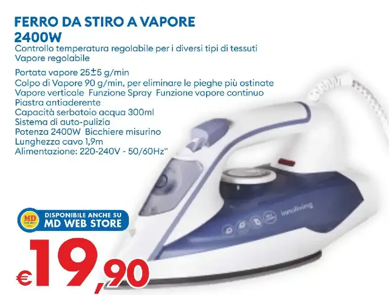 Ferro da stiro a vapore