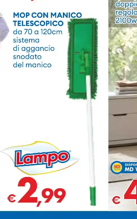 Mop con manico telescopico