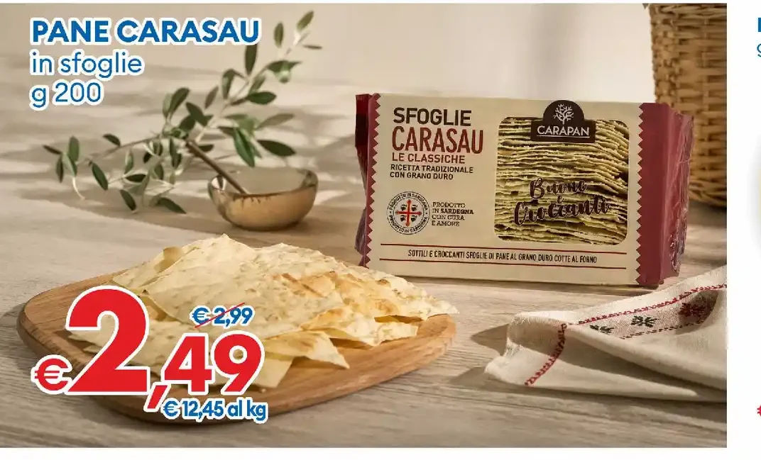 Pane carasau in sfoglie