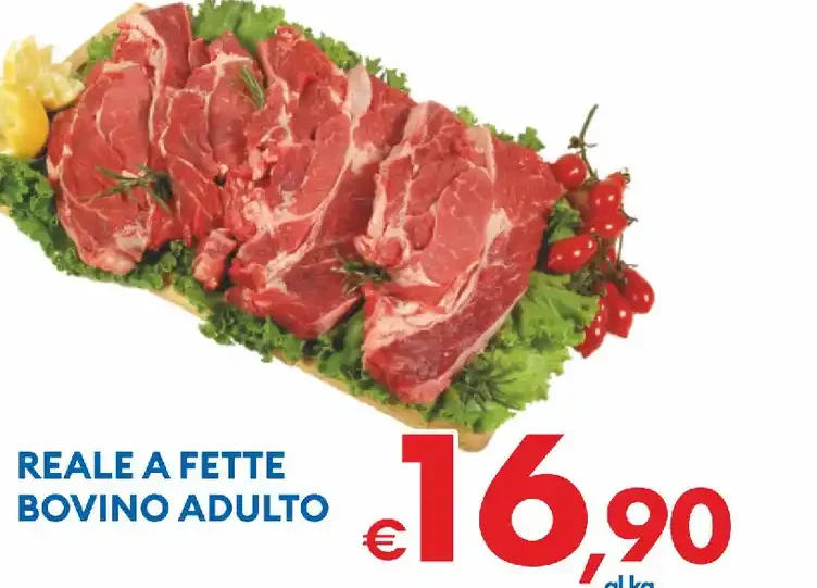 Reale a fette bovino adulto