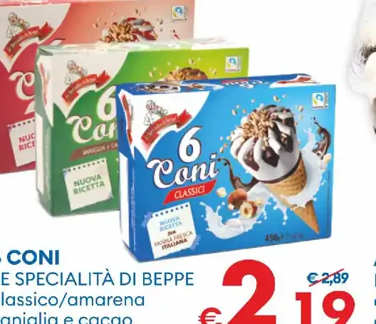 6 coni assortiti
