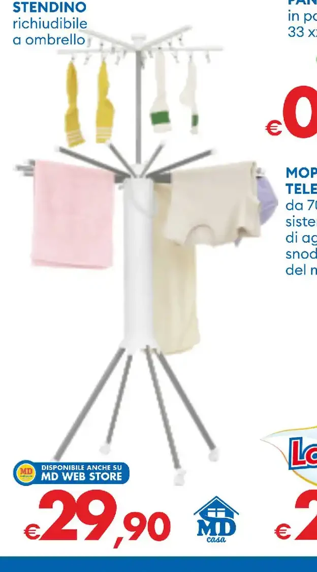 Stendino richiudibile a ombrello