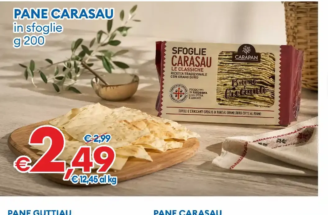 Pane carasau in sfoglie