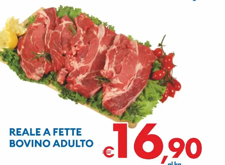 Reale a fette bovino adulto