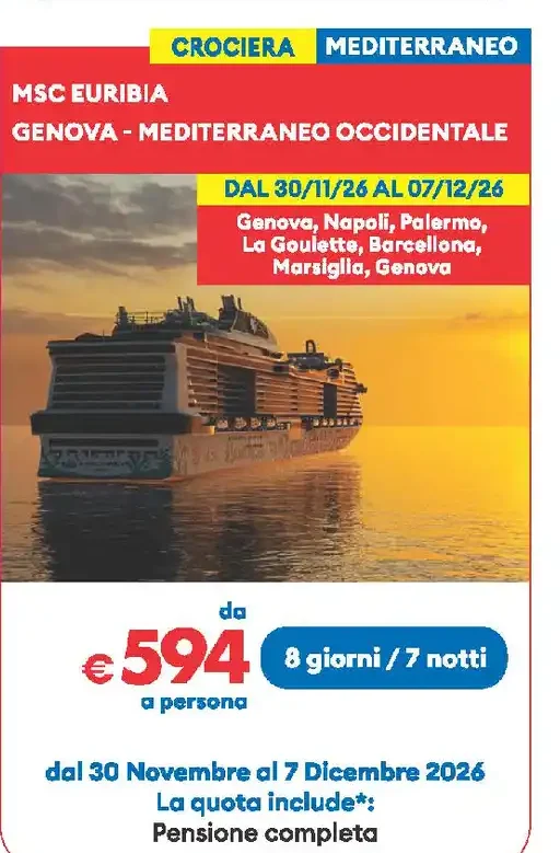 MSC Euribia - Genova, Mediterraneo Occidentale