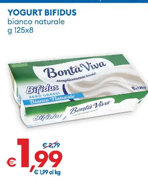 Yogurt bifidus bianco naturale