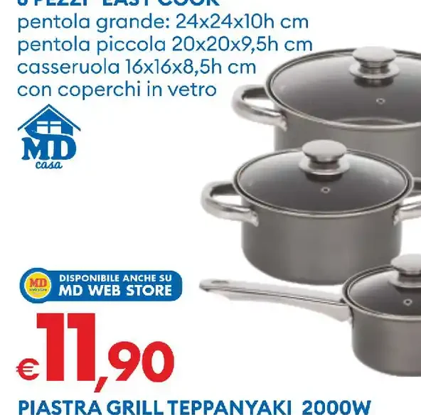 Batteria di pentole Easy Cook