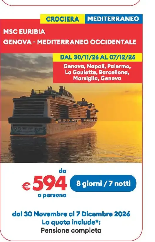 MSC Euribia - Genova, Mediterraneo Occidentale