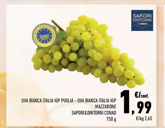 Uva bianca Italia IGP Puglia