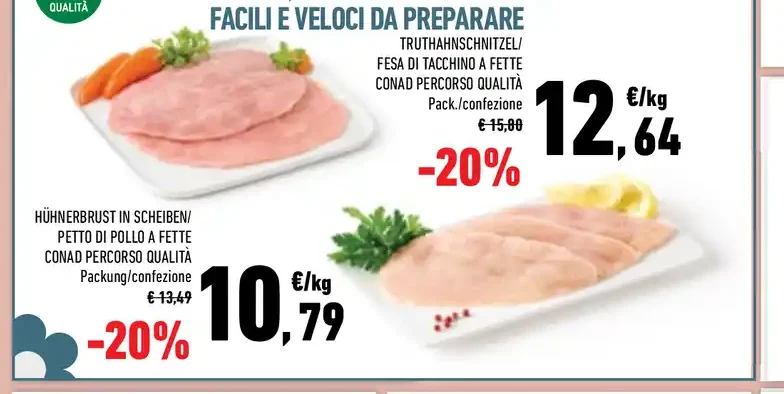 Petto di pollo a fette Conad Percorso Qualità