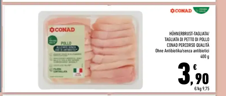 Petto di pollo a fette Conad Percorso Qualità