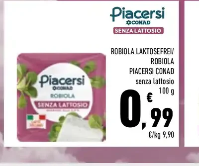 Robiola senza lattosio Piacersi Conad