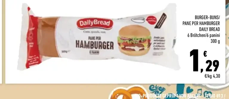 Pane per hamburger Daily Bread