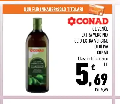 Olio extravergine di oliva Conad