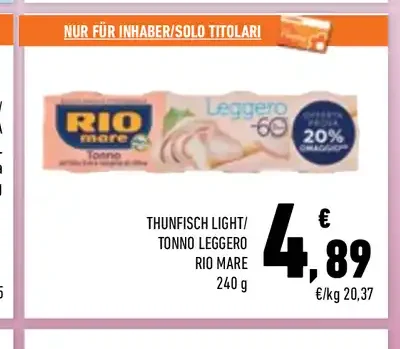 Tonno leggero Rio Mare