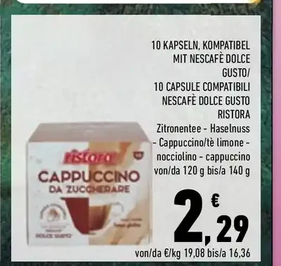 Cappuccino da zuccherare