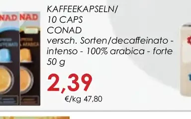 Capsule caffè Conad