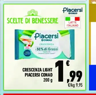 Crescenza light Piacersi Conad