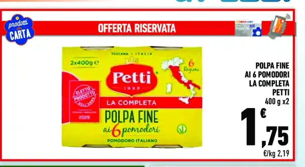 Polpa fine al 6 pomodori Petti