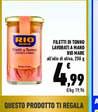 Filetti di tonno lavorati a mano Rio Mare