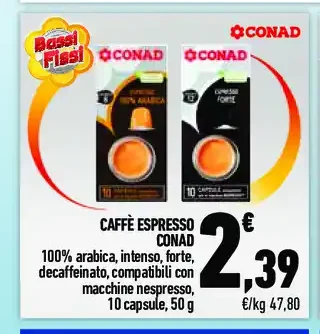 Caffè espresso Conad