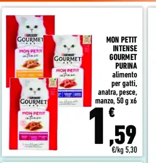 Mon Petit Intense Gourmet Purina alimento per gatti