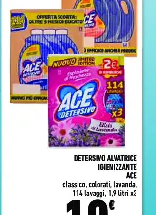 Detersivo lavatrice igienizzante Ace