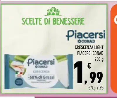 Crescenza light Piacersi Conad