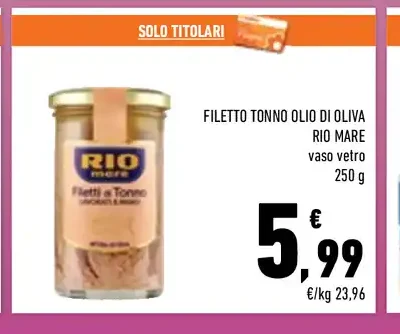 Filetto di tonno sott'olio