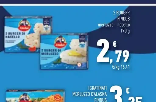 Burger di merluzzo e nasello