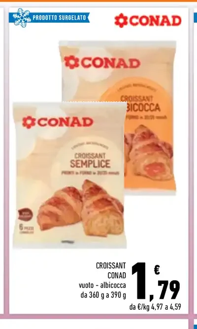 Croissant Conad vuoto o albicocca